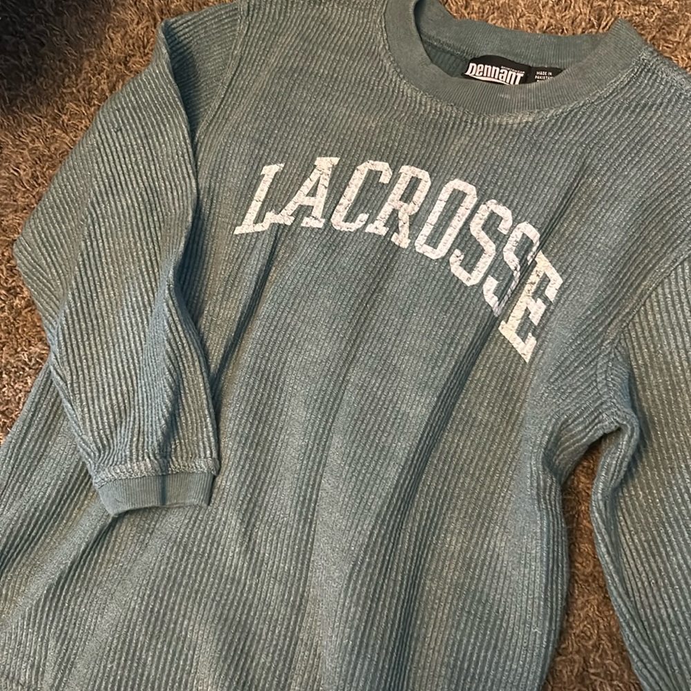 Pennant Sportswear Lacrosse Waffle Knit Crew Size‎ Small